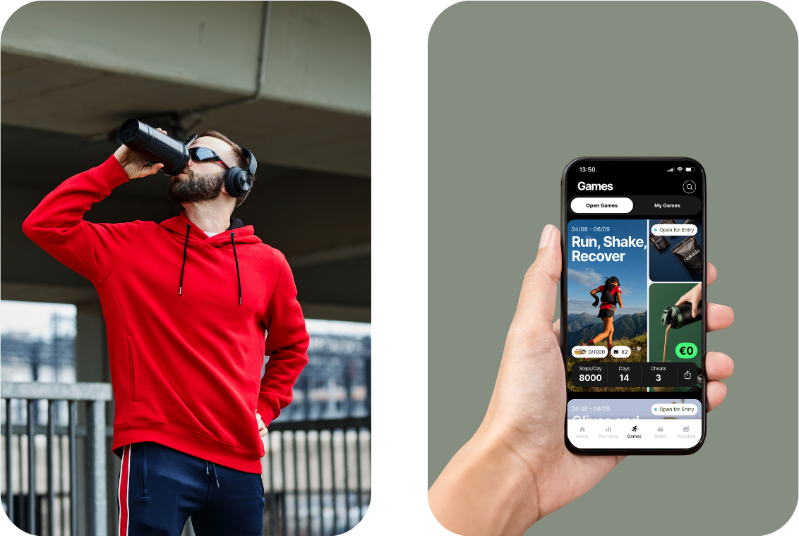 Run, Shake, Recover challenge in the app